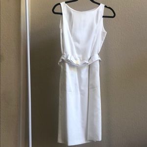 White sleeveless summer dress